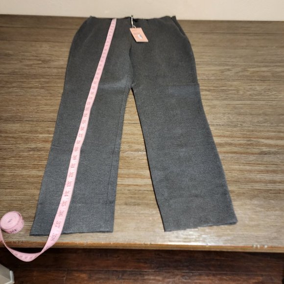 Quince Ultra-Stretch Ponte Pintuck Ankle Pant NWT Gray Large - Picture 2 of 7